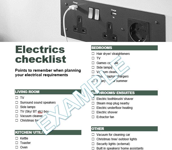 Electrics Placement Checklist | Where To Place Plug Sockets? | My Daily ...